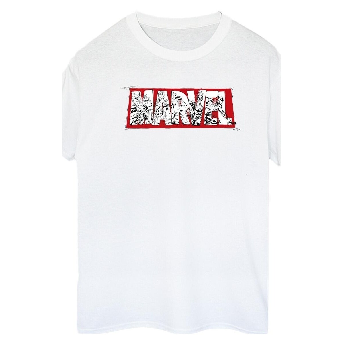 Abbigliamento Donna T-shirts a maniche lunghe Marvel Avengers Infill Bianco