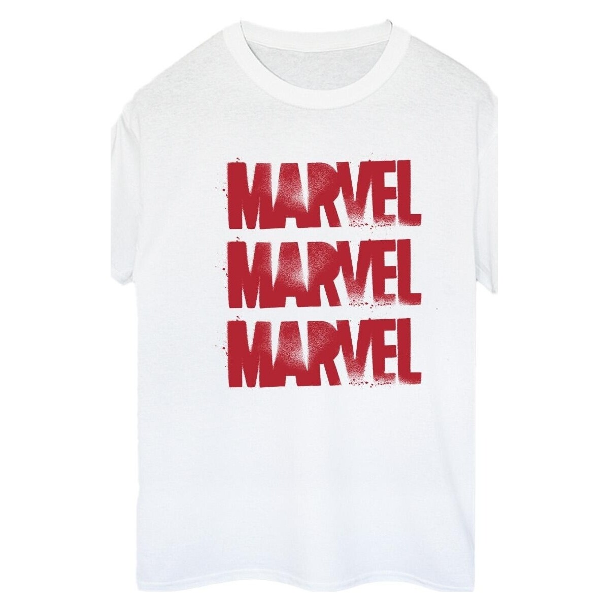 Abbigliamento Donna T-shirts a maniche lunghe Marvel Red Spray Logos Bianco