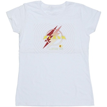 Abbigliamento Donna T-shirts a maniche lunghe Dc Comics The Flash Lightning Logo Bianco
