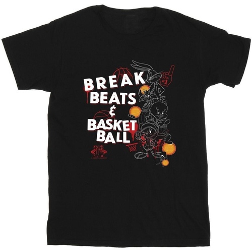 Abbigliamento Bambino T-shirt maniche corte Space Jam: A New Legacy Break Beats & Basketball Nero
