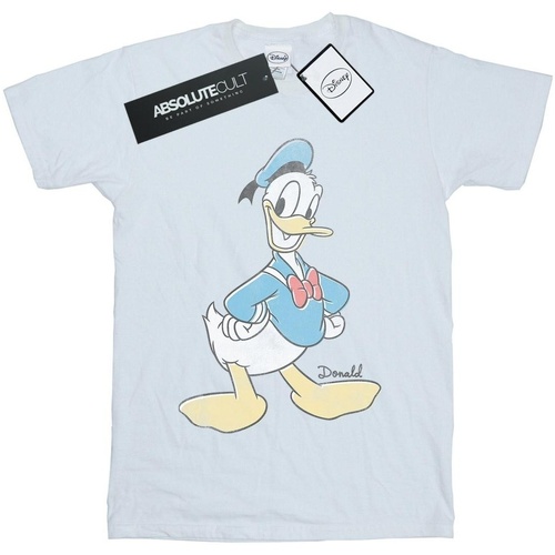 Abbigliamento Uomo T-shirts a maniche lunghe Disney Donald Duck Classic Donald Bianco