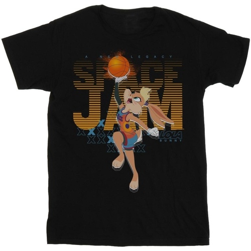 Abbigliamento Bambino T-shirt & Polo Space Jam: A New Legacy Lola Basketball Fade Nero