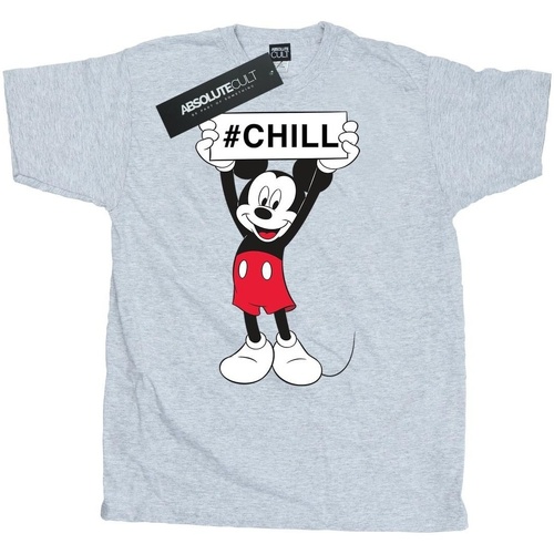Abbigliamento Uomo T-shirts a maniche lunghe Disney Mickey Mouse Chill Grigio