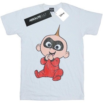 Abbigliamento Bambina T-shirts a maniche lunghe Disney Incredibles 2 Jack Jack Bianco