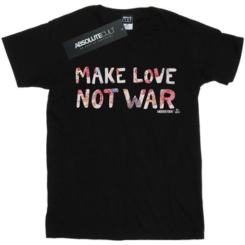 Abbigliamento Donna T-shirts a maniche lunghe Woodstock Make Love Not War Floral Nero