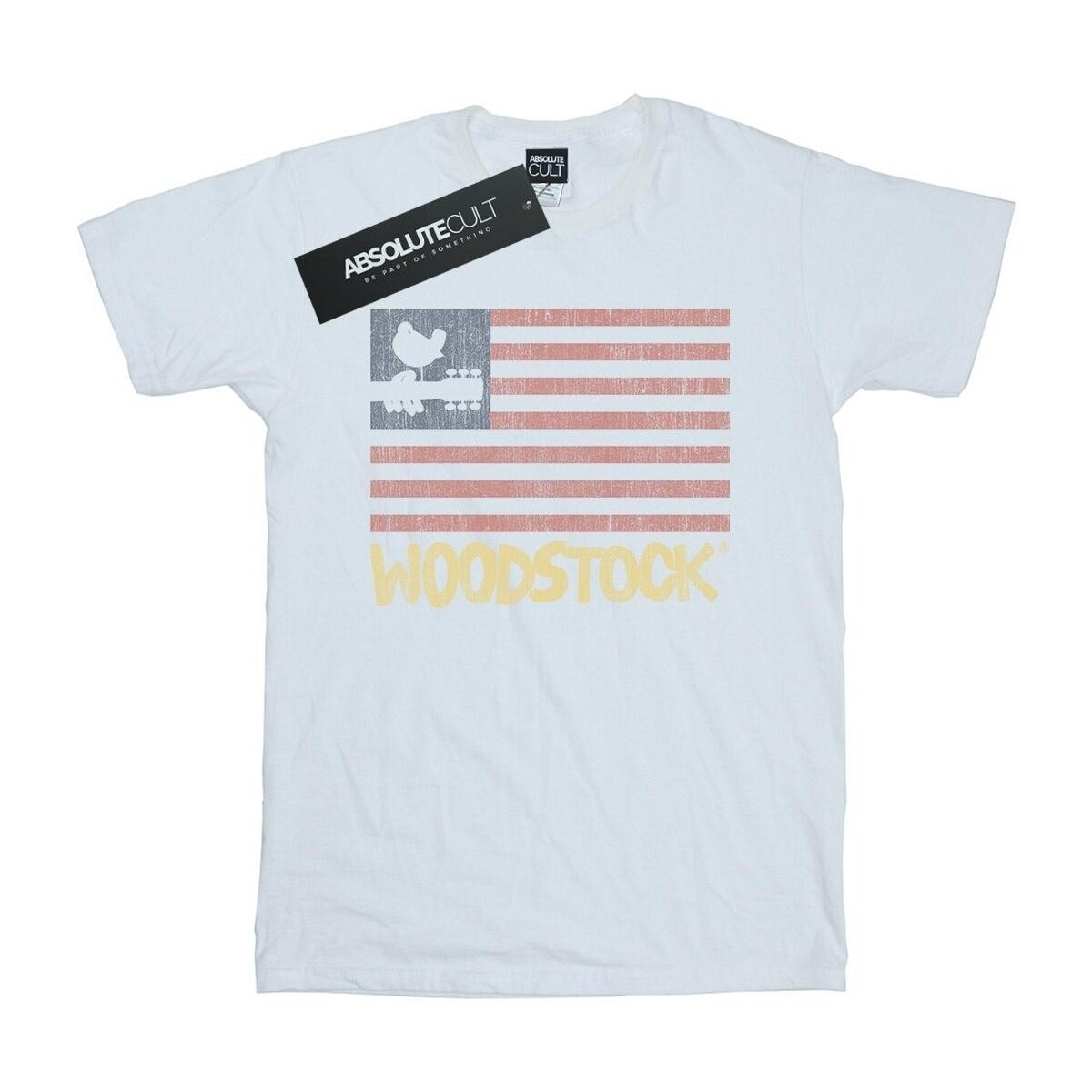 Abbigliamento Donna T-shirts a maniche lunghe Woodstock Distressed Flag Bianco