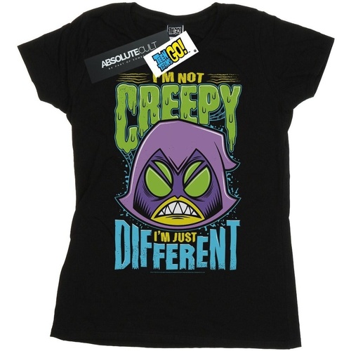 Abbigliamento Donna T-shirts a maniche lunghe Dc Comics Teen Titans Go Creepy Raven Nero