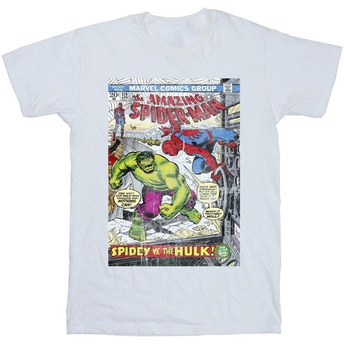 Abbigliamento Bambino T-shirt maniche corte Marvel Spider-Man VS Hulk Cover Bianco