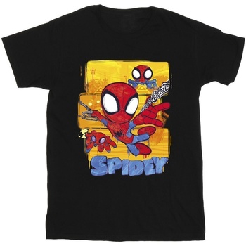 Abbigliamento Bambino T-shirt maniche corte Marvel Spidey And His Amazing Friends Flying Nero