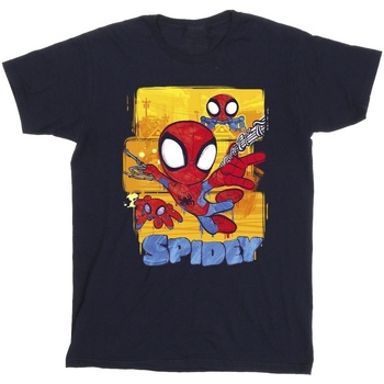 Abbigliamento Bambino T-shirt & Polo Marvel Spidey And His Amazing Friends Flying Blu