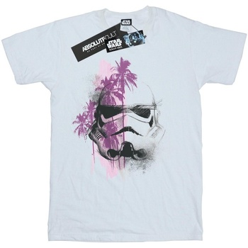 Abbigliamento Bambino T-shirt maniche corte Disney Rogue One Stormtrooper Palm Trees Bianco