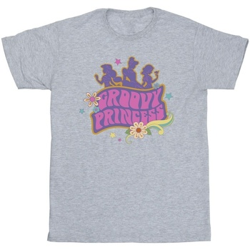 Abbigliamento Bambina T-shirts a maniche lunghe Disney Princesses Groovy Princess Grigio
