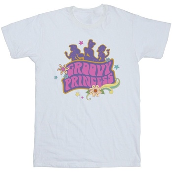 Abbigliamento Bambina T-shirts a maniche lunghe Disney Princesses Groovy Princess Bianco