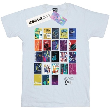 Abbigliamento Bambino T-shirt maniche corte Disney Soul Jazz Poster Wall Bianco
