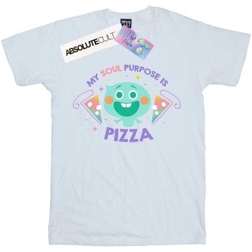 Abbigliamento Bambino T-shirt maniche corte Disney Soul 22 Soul Purpose Is Pizza Bianco