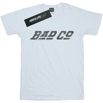 Abbigliamento Bambina T-shirts a maniche lunghe Bad Company Straight Logo Bianco