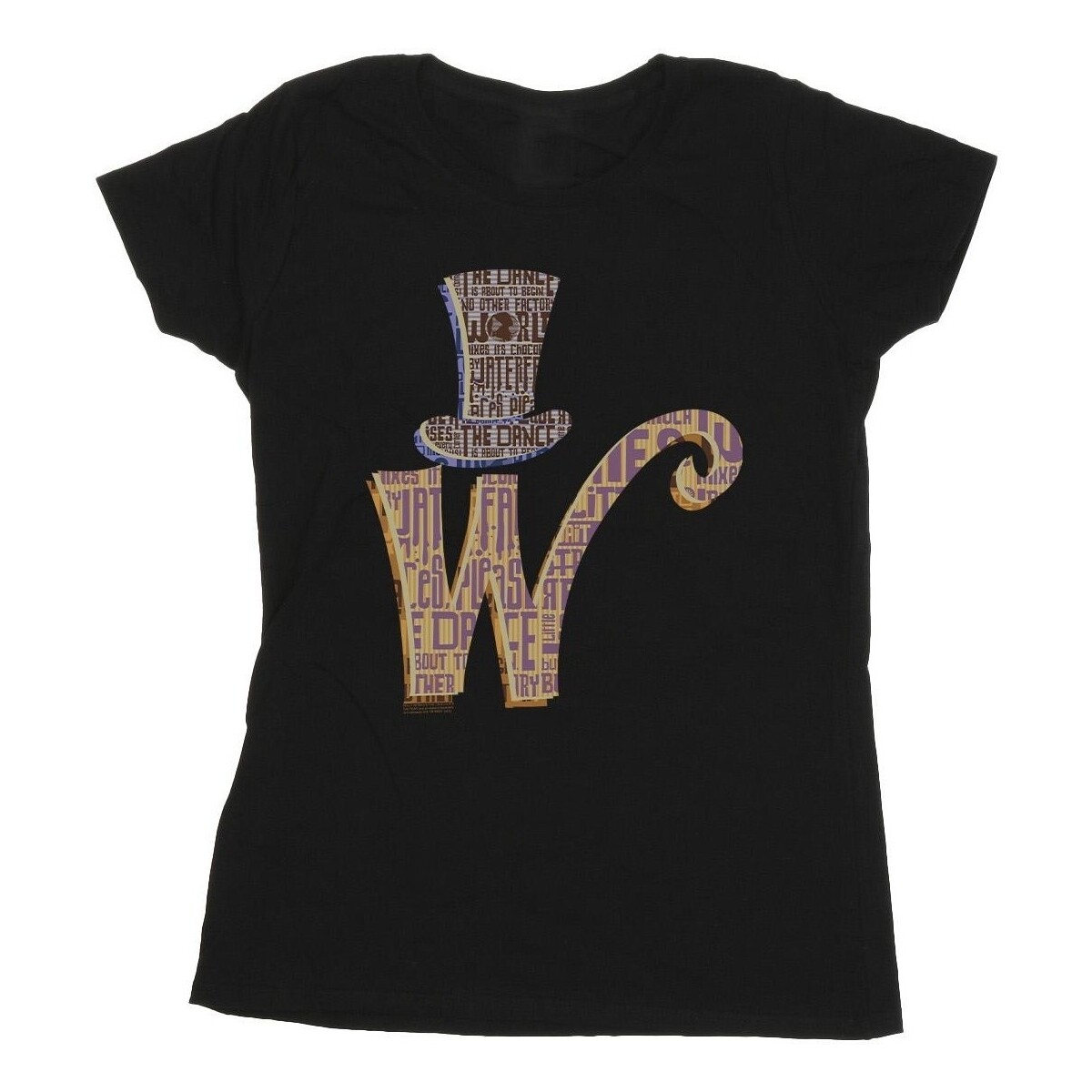 Abbigliamento Donna T-shirts a maniche lunghe Willy Wonka W Logo Hat Nero