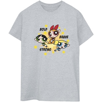 Abbigliamento Donna T-shirts a maniche lunghe The Powerpuff Girls Girls Bold Brave Strong Grigio