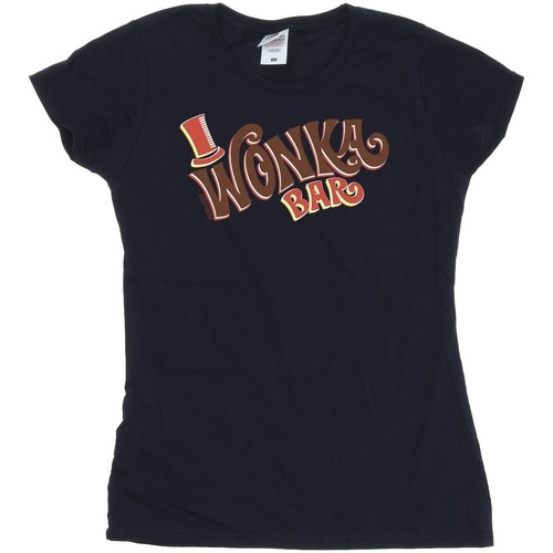 Abbigliamento Donna T-shirts a maniche lunghe Willy Wonka Bar Logo Blu