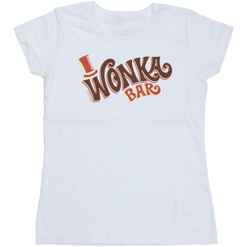 Abbigliamento Donna T-shirts a maniche lunghe Willy Wonka Bar Logo Bianco