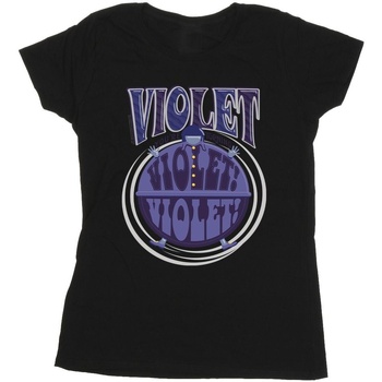 Abbigliamento Donna T-shirts a maniche lunghe Willy Wonka Violet Turning Violet Nero