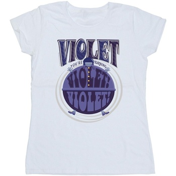 Abbigliamento Donna T-shirts a maniche lunghe Willy Wonka Violet Turning Violet Bianco