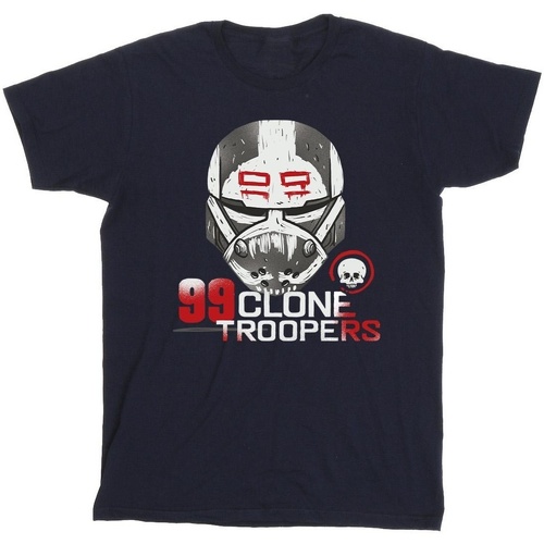 Abbigliamento Bambina T-shirts a maniche lunghe Disney The Bad Batch 99 Clone Troopers Blu
