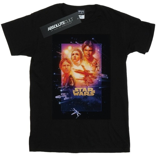 Abbigliamento Bambino T-shirt maniche corte Disney Episode IV Movie Poster Nero