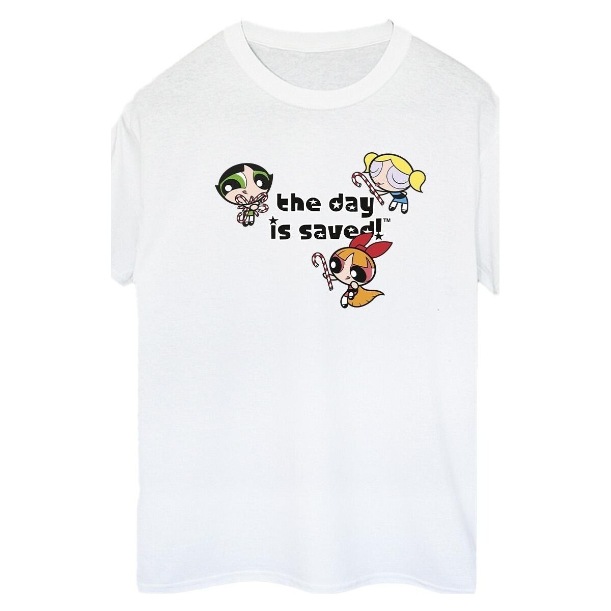 Abbigliamento Donna T-shirts a maniche lunghe The Powerpuff Girls Girls The Day Is Saved Bianco
