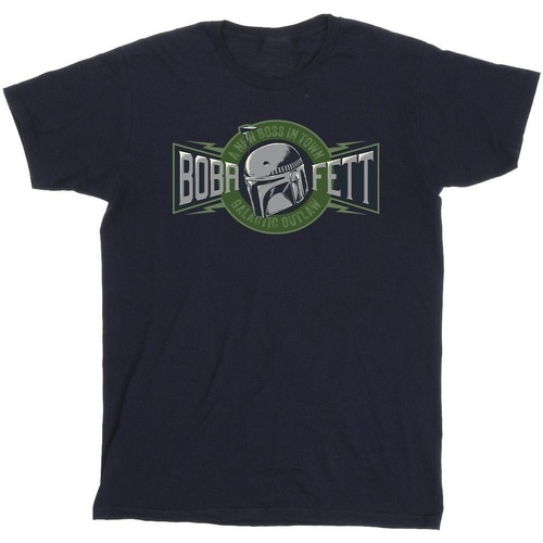 Abbigliamento Bambina T-shirts a maniche lunghe Star Wars: The Book Of Boba Fett New Outlaw Boss Blu