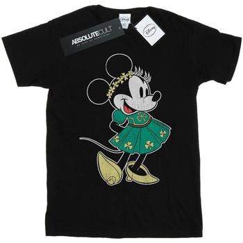 Abbigliamento Uomo T-shirts a maniche lunghe Disney Minnie Mouse St Patrick's Day Costume Nero