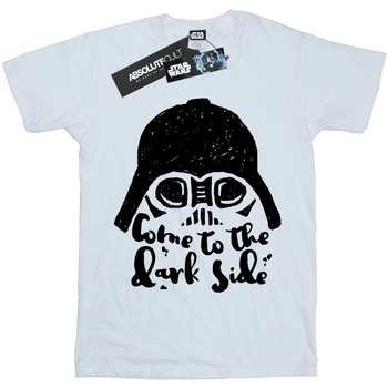 Abbigliamento Bambino T-shirt maniche corte Disney Darth Vader Come To The Dark Side Sketch Bianco