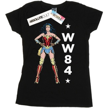 Abbigliamento Donna T-shirts a maniche lunghe Dc Comics Wonder Woman 84 Standing Logo Nero