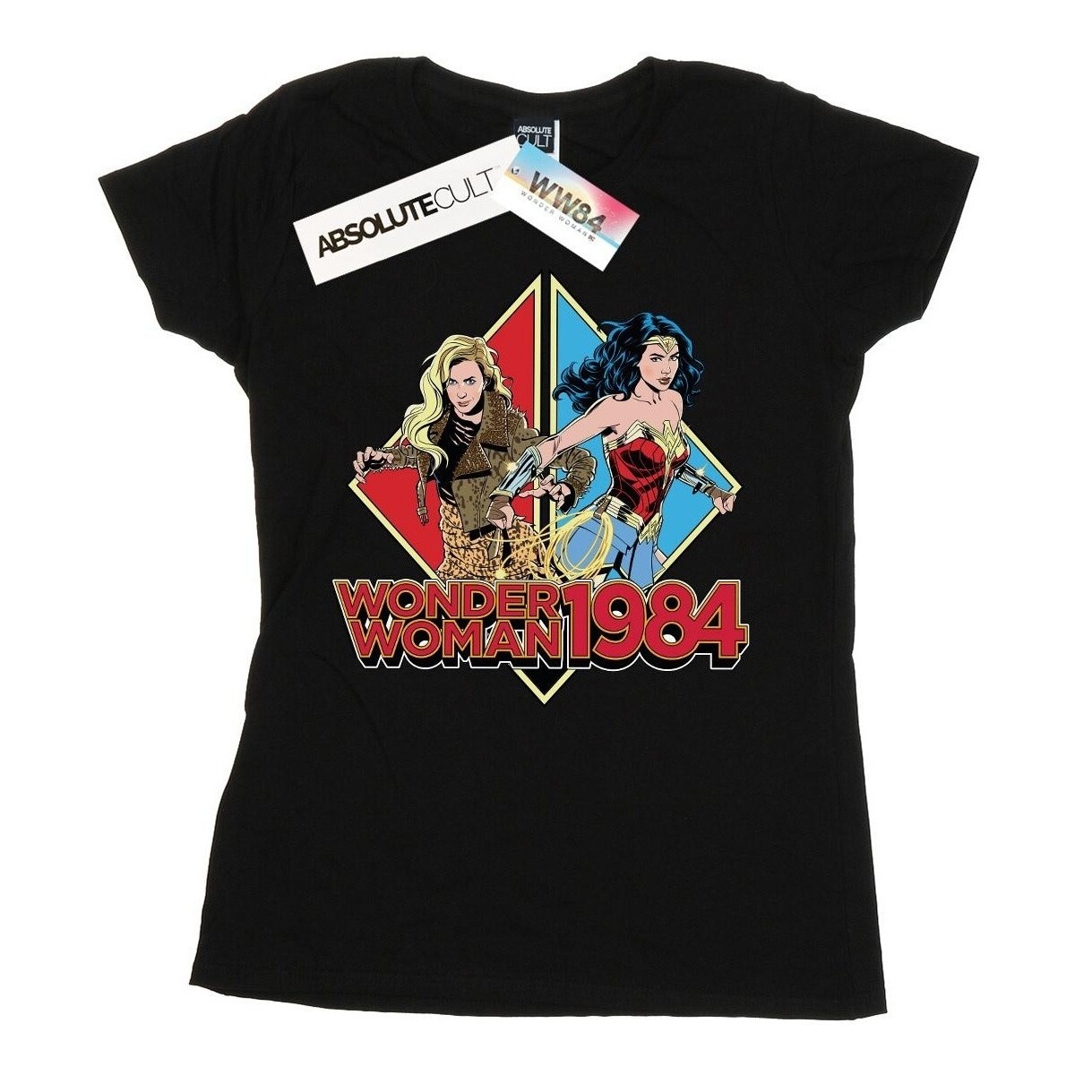 Abbigliamento Donna T-shirts a maniche lunghe Dc Comics Wonder Woman 84 Back To Back Nero
