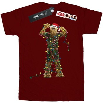 Abbigliamento Bambino T-shirt maniche corte Disney Chewbacca Christmas Lights Multicolore