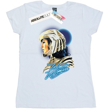Abbigliamento Donna T-shirts a maniche lunghe Dc Comics Wonder Woman 84 Retro Gold Helmet Bianco