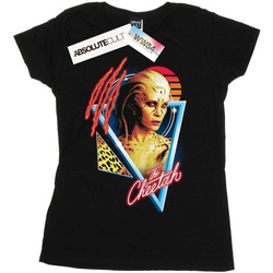 Abbigliamento Donna T-shirts a maniche lunghe Dc Comics Wonder Woman 84 Retro Cheetah Design Nero