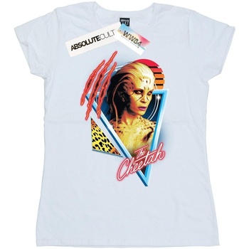 Abbigliamento Donna T-shirts a maniche lunghe Dc Comics Wonder Woman 84 Retro Cheetah Design Bianco