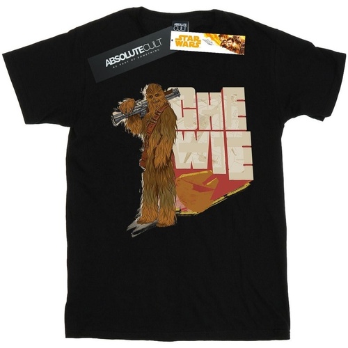 Abbigliamento Bambina T-shirts a maniche lunghe Disney Solo Chewie Falcon Nero