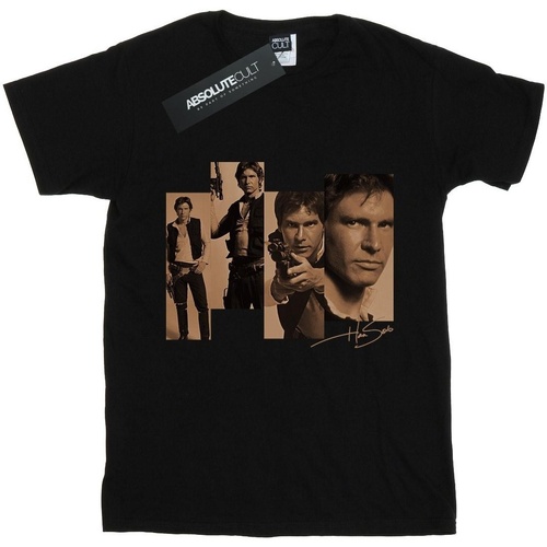 Abbigliamento Bambino T-shirt maniche corte Disney Han Solo Photoshoot Nero