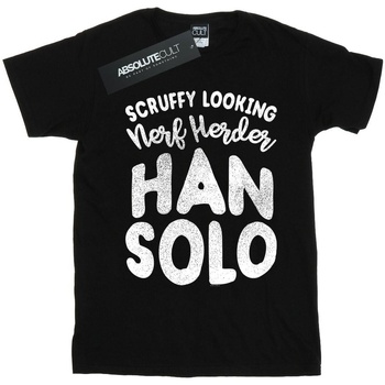 Abbigliamento Bambino T-shirt maniche corte Disney Han Solo Legends Tribute Nero