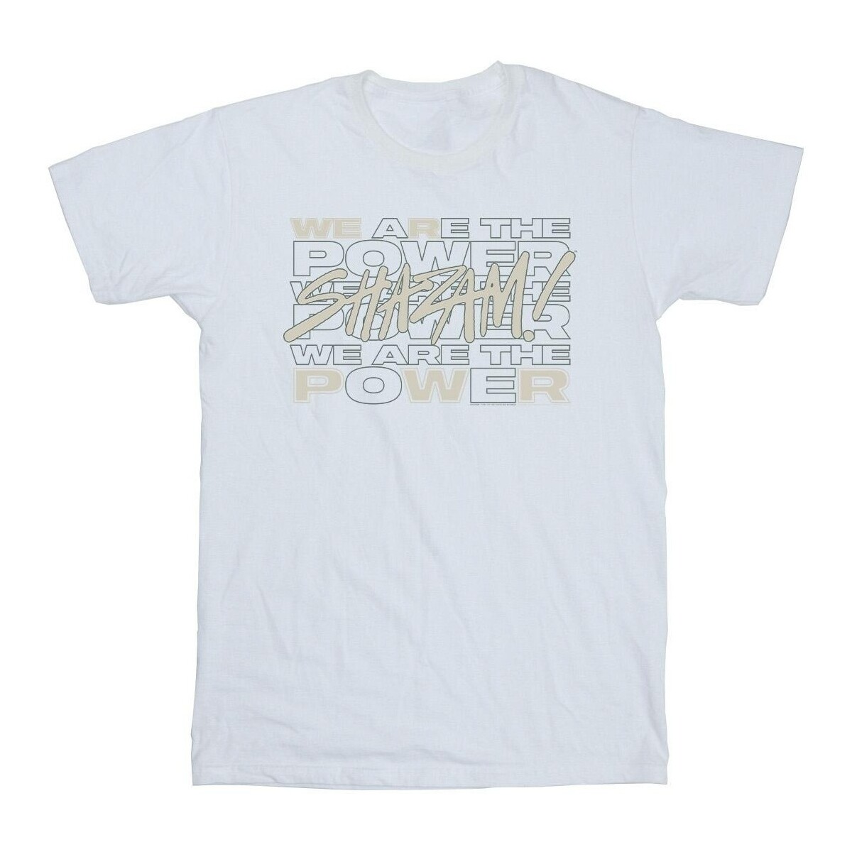 Abbigliamento Bambina T-shirts a maniche lunghe Dc Comics Shazam Fury Of The Gods We Are The Power Bianco