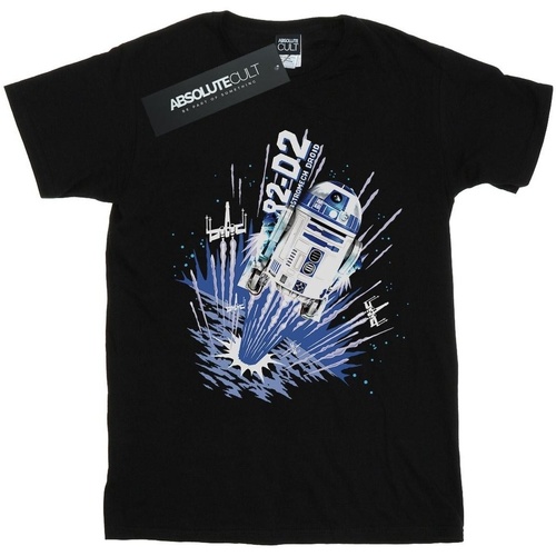 Abbigliamento Bambino T-shirt maniche corte Disney R2-D2 Blast Off Nero