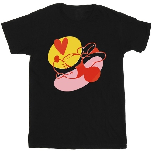 Abbigliamento Uomo T-shirts a maniche lunghe Disney Minnie Mouse Tongue Heart Nero