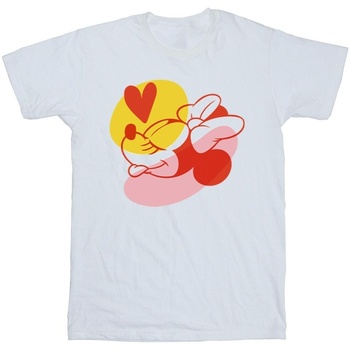 Abbigliamento Uomo T-shirts a maniche lunghe Disney Minnie Mouse Tongue Heart Bianco