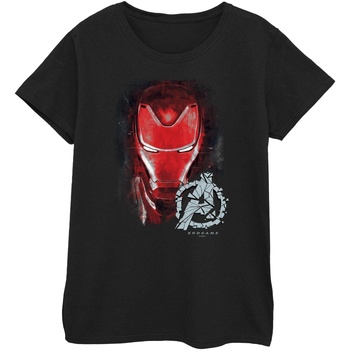 Abbigliamento Donna T-shirts a maniche lunghe Marvel Avengers Endgame Iron Man Brushed Nero