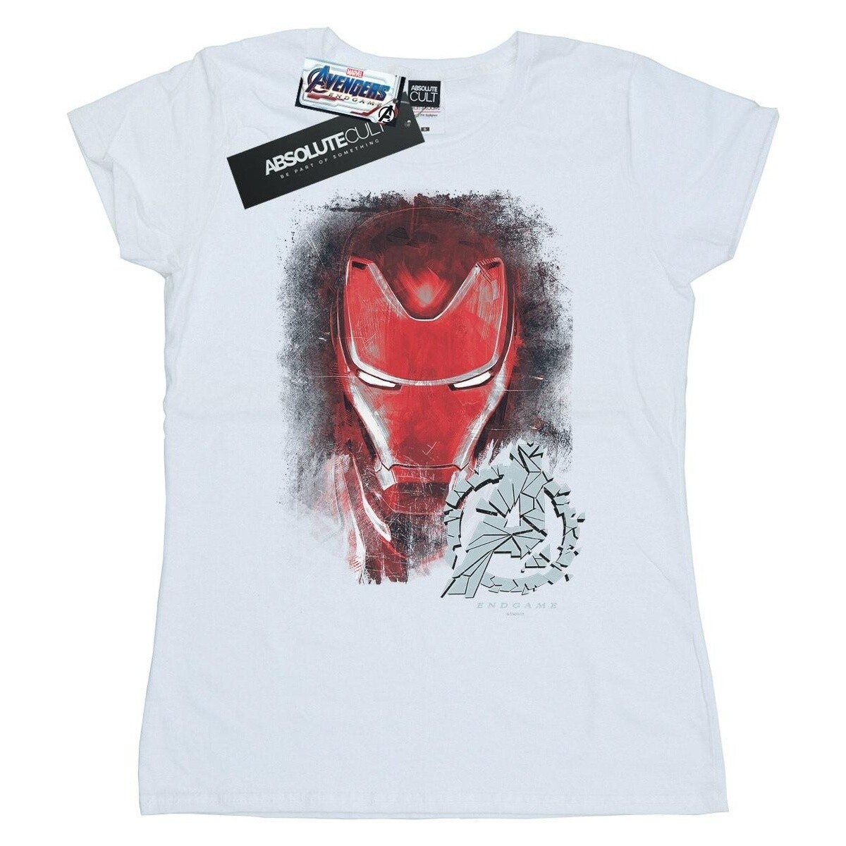 Abbigliamento Donna T-shirts a maniche lunghe Marvel Avengers Endgame Iron Man Brushed Bianco