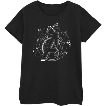 Abbigliamento Donna T-shirts a maniche lunghe Marvel BI51179 Nero