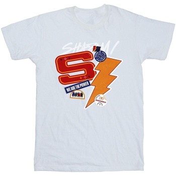 Abbigliamento Bambina T-shirts a maniche lunghe Dc Comics Shazam Fury Of The Gods Sticker Spam Bianco