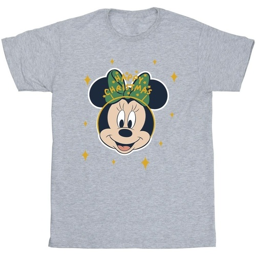 Abbigliamento Uomo T-shirts a maniche lunghe Disney Minnie Mouse Happy Christmas Grigio